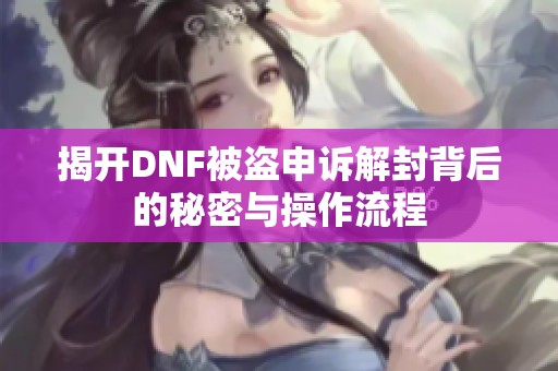 揭开DNF被盗申诉解封背后的秘密与操作流程