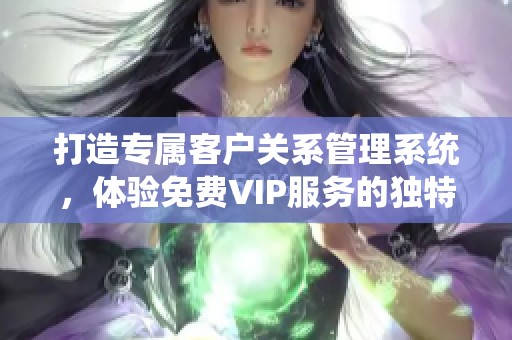 打造专属客户关系管理系统，体验免费VIP服务的独特魅力