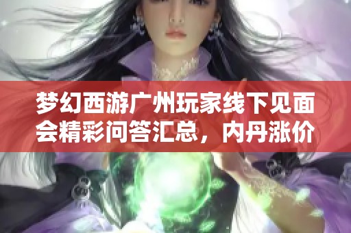 梦幻西游广州玩家线下见面会精彩问答汇总，内丹涨价成焦点