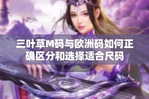 三叶草M码与欧洲码如何正确区分和选择适合尺码