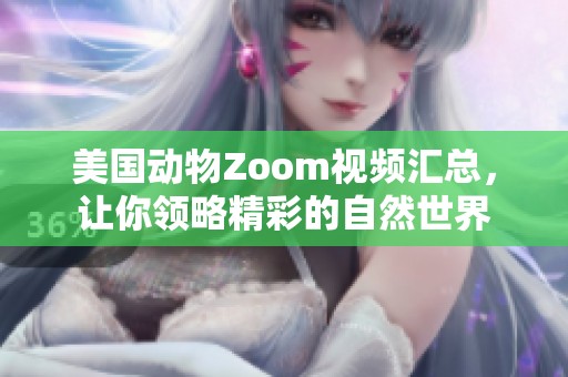 美国动物Zoom视频汇总，让你领略精彩的自然世界