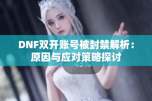 DNF双开账号被封禁解析：原因与应对策略探讨