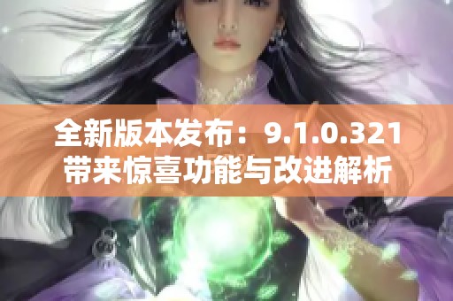 全新版本发布：9.1.0.321带来惊喜功能与改进解析