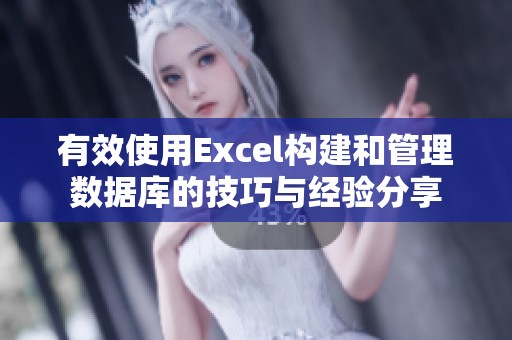 有效使用Excel构建和管理数据库的技巧与经验分享