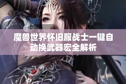 魔兽世界怀旧服战士一键自动换武器宏全解析