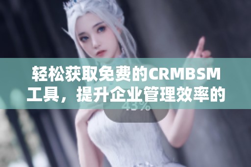 轻松获取免费的CRMBSM工具，提升企业管理效率的方法揭秘