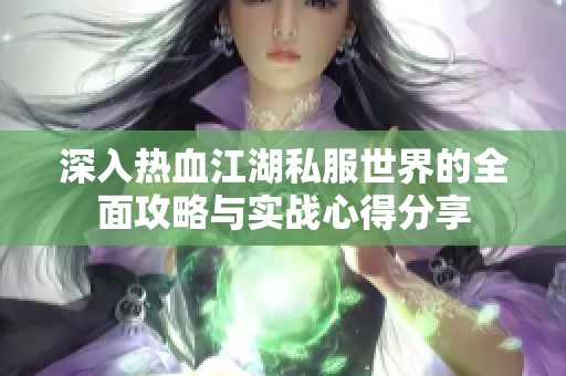 深入热血江湖私服世界的全面攻略与实战心得分享