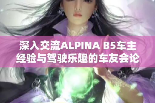 深入交流ALPINA B5车主经验与驾驶乐趣的车友会论坛